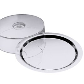 APS Stainless Steel Cake Plate with Two Clear Plastic Domes 300mm